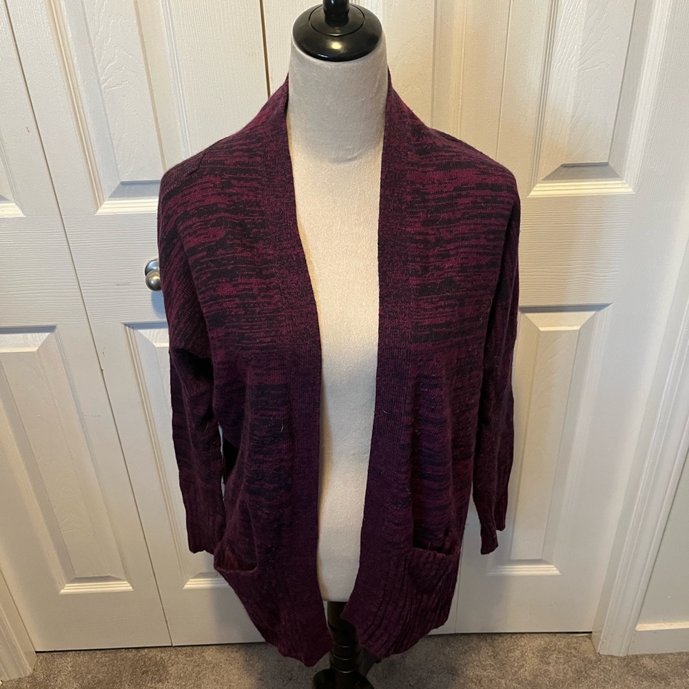 Talula size XS Cashmere Blend Women's Purple Open-Front Sweater